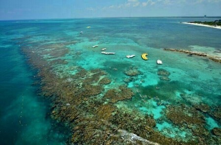 snorkeling and glass bottom boat package. gallery of punta nizuc departing from cancún